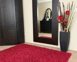 280 - Red Shag Rugs- Large and Small- LOT OF 2