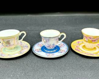 148 LOT. Lena Liu Miniature Teacups and Saucers LOT OF 6