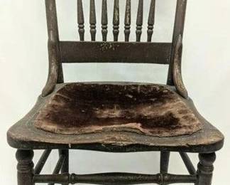 128 LOT. Farmhouse Chic Distressed Antique Wood Chair