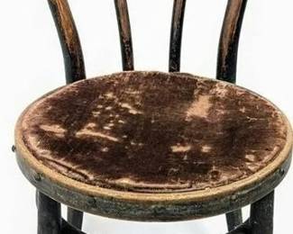 129 LOT. Primitive Antique Wood Bistro Parlor Chair