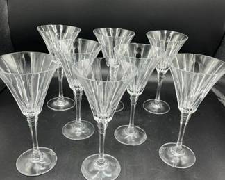 33 LOT. Elegant Cut Wine Glasses- LOT OF 8