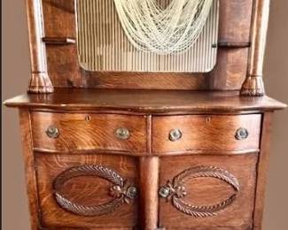 132 LOT. Victorian Bar Cabinet