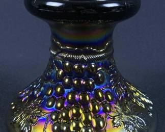 Northwood Carnival Glass Punch Bowl Base Amethyst