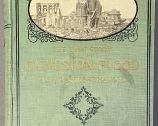 Antique Book True Story Galveston Flood