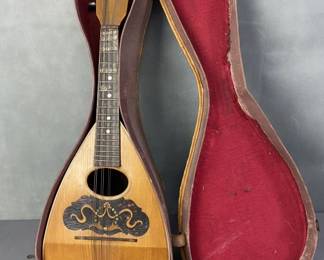 Antique Bowl Back Mandolin with Case
