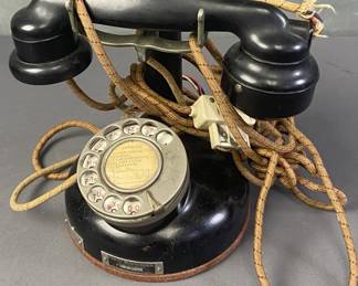 Vintage French Candlestick Rotary Telephone