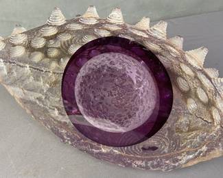 Amethyst Art Glass Sea Urchin