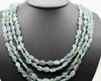 Jay King Sterling Silver Blue Apatite Necklace