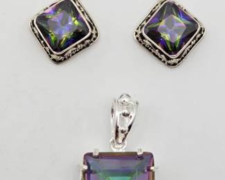 Sterling Silver Mystic Topaz Set