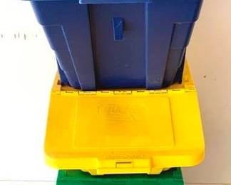 52 - 3 Plastic Storage Bins - 50" x 16" x 24"