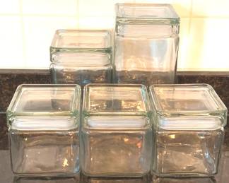 110 - 5 Glass Canisters