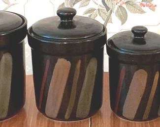 143 - 4 Sango Avanti Black Canisters
