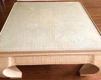 433 - Glass Top Coffee Table - 18" x 40" x 40"