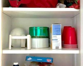 2 - Cabinet Lot of Items