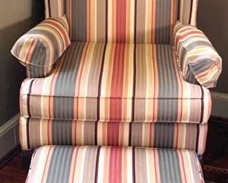 288 - Chair with Ottoman Chair - 42" x 27" x 22" Ottoman - 12" x 18" x 23"