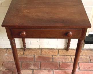 405 - One Drawer Wood Table - 28" x 24" x 18"