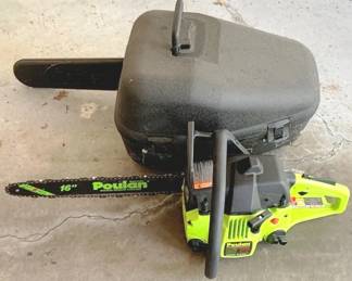 63 - Poulan Gas Chainsaw & Case - 16" Blade You are buying a used as-is electric/electronic item. We do not guarantee all components are present, and if it is not expressly stated, it is untested.
