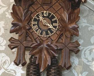 161 - Cuckoo Clock - 18" x 10" You are buying a used as-is electric/electronic item. We do not guarantee all components are present, and if it is not expressly stated, it is untested.