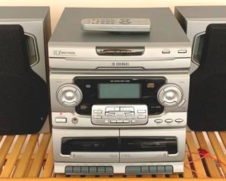 197 - Emerson SD/Cassette/AM/FM Radio & Remote You are buying a used as-is electric/electronic item. We do not guarantee all components are present, and if it is not expressly stated, it is untested.