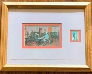 453 - Framed Print with Stamp - 11" x 14"