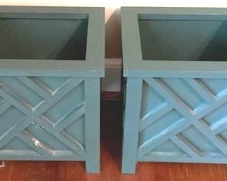 378 - 2 Wood Planters - 12" x 14" x 14"