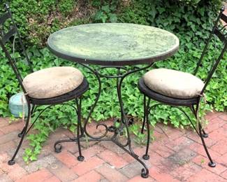 314 - Bistro Set - 3 piece set Chairs - 33" x 16" x 16" Table - 29" x 29"