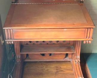 367 - Victorian Davenport Slant Front Walnut Desk 34"x31"x25"