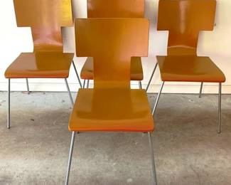44 - 4 Mid-Century Chairs - 33" x 15" x 17"