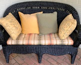 407 - Wicker Loveseat - 35" x 50" x 20"
