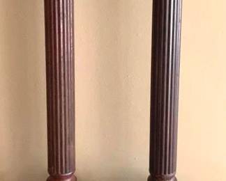 440 - 2 Metal Candle Holders - 16" Tall