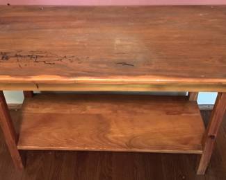 265 - Wood Table - 25" x 42" x 21" wood missing on one corner