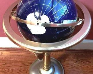 345 - Globe with Brass Stand - 30" x 18" x 18"