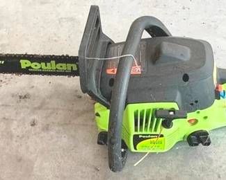 62 - Poulan Gas Chainsaw - 14" Blade You are buying a used as-is electric/electronic item. We do not guarantee all components are present, and if it is not expressly stated, it is untested.