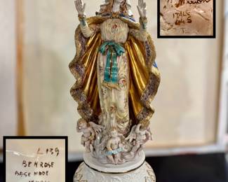 European Porcelain / Italy Awesome detail
W/base Hard to Find Item / Gorgeous
App 29β highβ¦Only seen one over the years