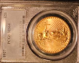1927 US $20 Gold coin