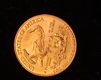 Reverse side of 2002 Gold coin.