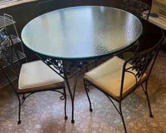 Vintage Wrought Iron Patio Set