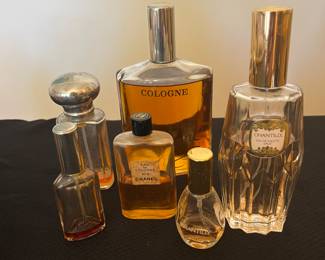 Vintage Perfumes including Chantilly, Charlie, and Chanel No 5 (half bottle)