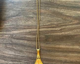 Vintage Egyptian Revival Gold Lotus Blossom Pendant Metropolitan Museum of Art
