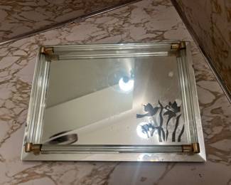 Vintage Mirrored Vanity Tray