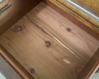 Cedar lined drawers