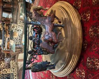 Revolving carousel coffee table