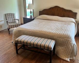 Henredon 1970s French provincial King Bed