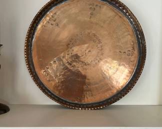 Large brass serving tray