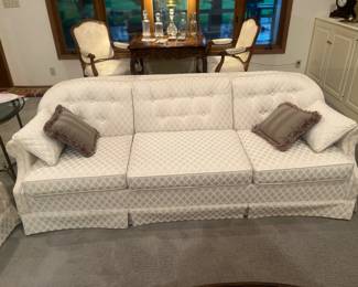 White sofa with pillows