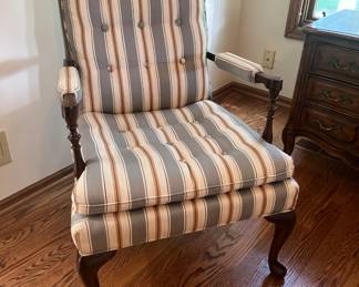French country side chair, bench available in matching fabric