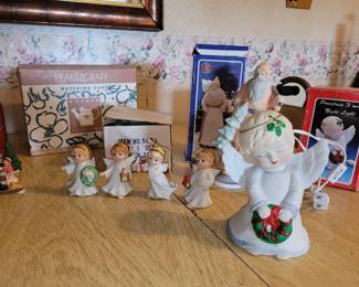 Porcelain Christmas decorations. 