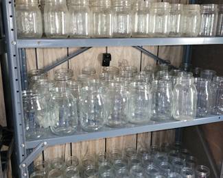 Clear canning jars