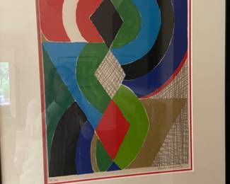 "Semi Circles and Diamonds" by Sonia Delaunay Signed and Numbered