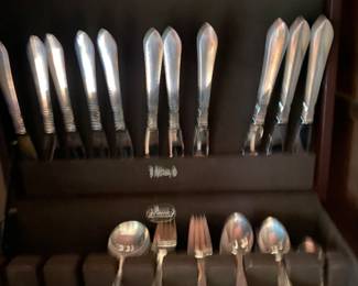 Georg Jensen Sterling Silver Flatware, 82 Pcs Service for 12 w/ extra Teaspoons and more
